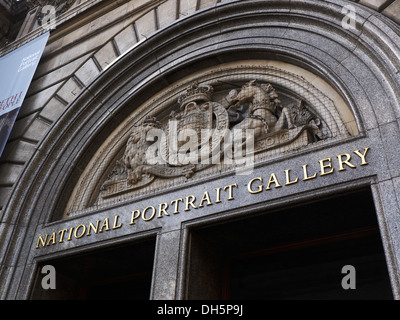 Entrée de la National Portrait Gallery Banque D'Images