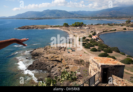 Les ruines de Nora, dans le sud de la Sardaigne Banque D'Images