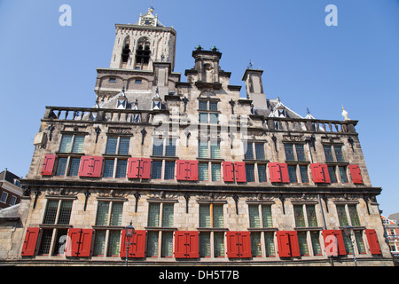 L'Europe, Pays-Bas, Delft, l'hôtel de ville Banque D'Images