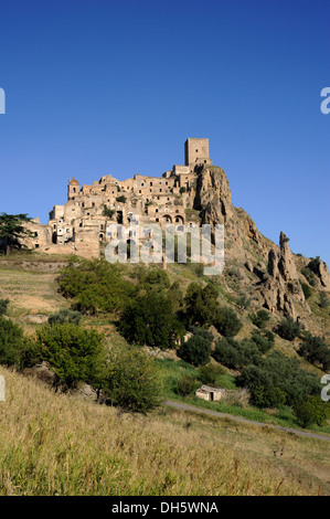 Italie, Basilicate, village abandonné de Craco Banque D'Images