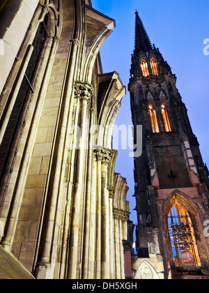 Ruines de l'église Saint Nikolai, ville hanséatique de Hambourg Banque D'Images