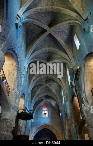 Voûte de l'intérieur de la Cathédrale Notre Dame Grasse Provence France Banque D'Images