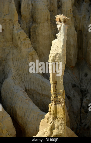 Si l'ii rock formation, hoodoo hoodoos érodés et de formations rocheuses décoloré par les minéraux de la mine de charbon de la mine de charbon de Canyon, Mesa Banque D'Images