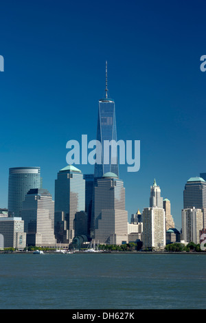 Le centre-ville Rivière Hudson MANHATTAN NEW YORK USA Banque D'Images