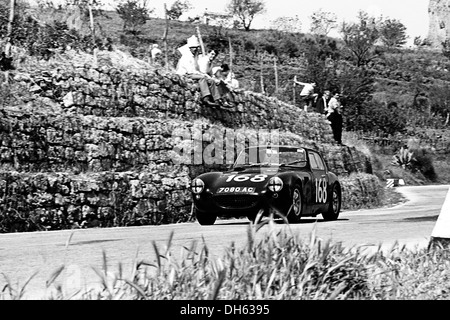 Wheeler-Martin Jack Davidson's Austin Healey Sprite à Sebring. A terminé 18e à la Targa Florio, en Sicile le 14 mai 1967. Banque D'Images