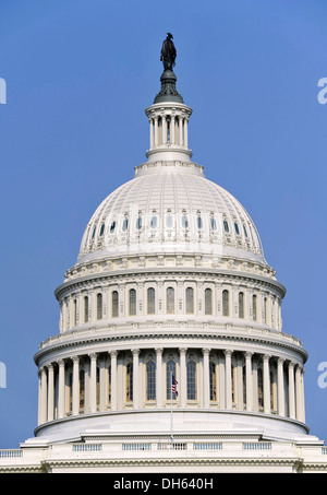 Dome, rotonde, Statue de la liberté, United States Capitol, Capitol, Capitol Hill, Washington DC, District of Columbia, États-Unis Banque D'Images