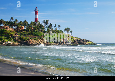 Lighthouse Beach, Kovalam, Kerala, Inde Banque D'Images
