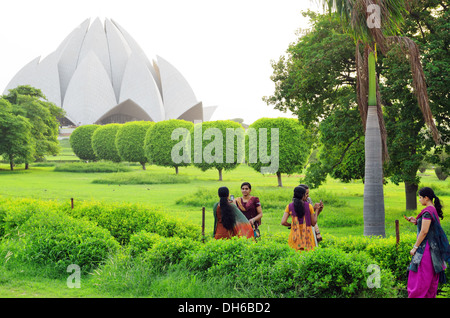 Temple du Lotus, New Delhi, Inde Banque D'Images