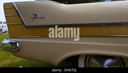 Plymouth Fury, Classic American Custom car, vu au Show and Shine dans Granum Alberta, queue détail Banque D'Images