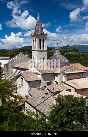 La Cathédrale de Spolète vue arrière Banque D'Images