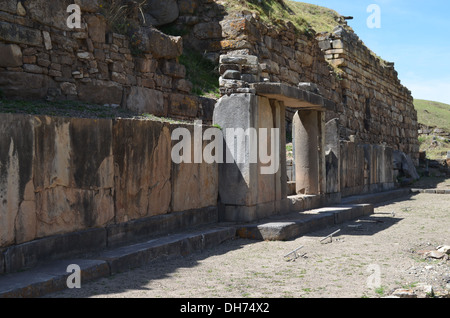 Temple de Chavin de Huantar, Ancash complexe Province, Pérou Banque D'Images