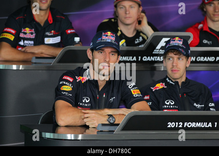 Mark Webber AUS Le Team Red Bull F1 Sebastian Vettel F1 - mula 1 Grand Prix 2012 - Albert Park Melbourne - 15.03.12 Banque D'Images