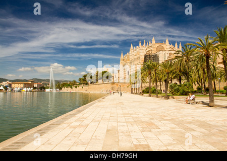 La Seu Cathedral, Palma de Majorque, Iles Baléares, Espagne. Banque D'Images
