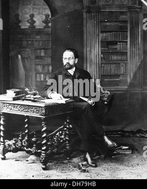 Emile Zola - écrivain français - portrait photographique par Félix Nadar Banque D'Images