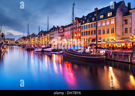 Canal de Nyhavn à Copenhague, Danemark. Banque D'Images