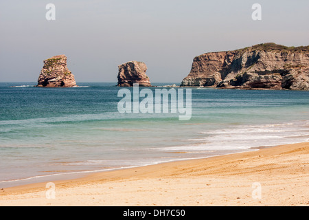 Twin rocks à Hendaye, Pays Basque Banque D'Images