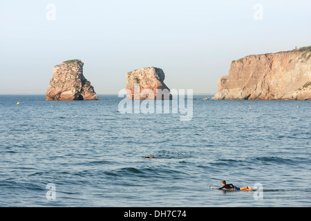 Twin rocks à Hendaye, Pays Basque Banque D'Images