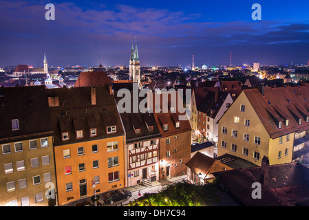 Nuremberg, Allemagne vieille ville. Banque D'Images