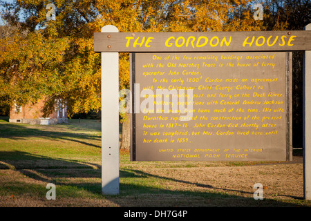 Gordon Accueil Historique b. 1817-1818) le long de Natchez Trace Parkway, West Virginia USA Banque D'Images