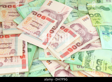 Close up of Thai contexte de l'argent Banque D'Images