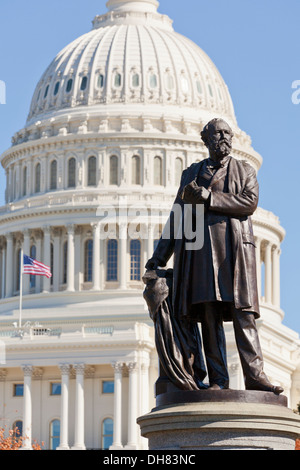 Le président James Garfield Memorial, le Capitole - Washington, DC USA Banque D'Images