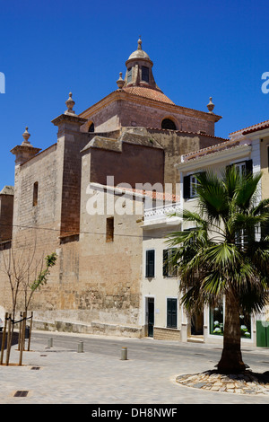 Esglesia j claustre del Carme, vu de l'arrière, Mao, Minorque, Espagne Banque D'Images