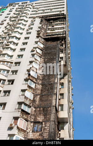 Effets de bâtiment résidentiel moderne incendie gratte-ciel Banque D'Images