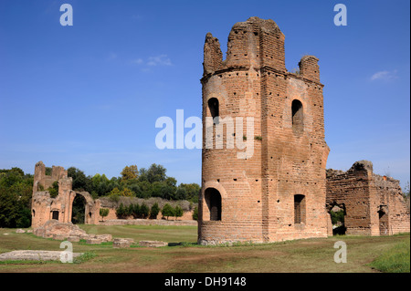 Italie, Rome, via Appia Antica, Villa di Massenzio, Cirque de Maxence Banque D'Images