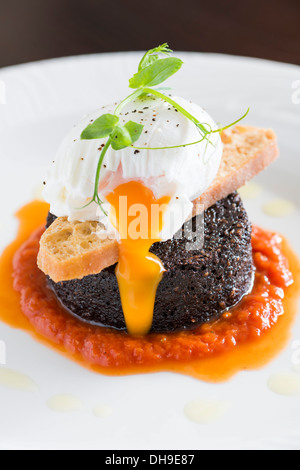 Petit-déjeuner à partir de produits alimentaires frits un restaurant gastronomique Banque D'Images