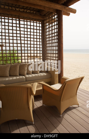 Nouvelle villa de plage à Sir Bani Yas Island, Abu Dhabi Banque D'Images