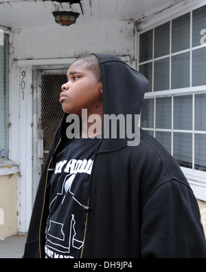 Affaire Trayvon Martin les supporters affluent à un rassemblement devant la NAACP Police Sanford après une marche à travers historiquement Banque D'Images