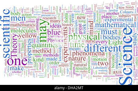 Nuage de mots basé sur James Clerk Maxwell Banque D'Images