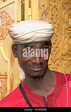 Maroc Marrakech Afrique Maroc Homme beau sourire. Banque D'Images