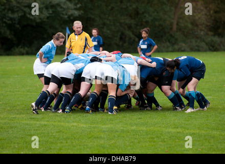 Le sport universitaire, Women's Rugby Union Banque D'Images