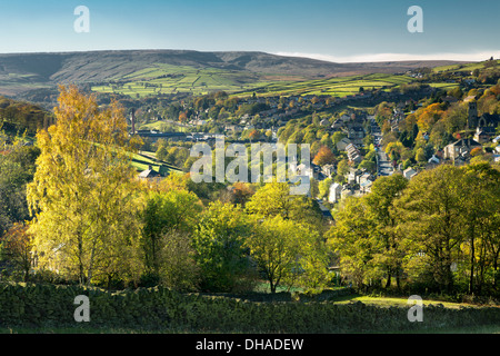 Holmfirth et l'Holme Valley dans le West Yorkshire. Banque D'Images