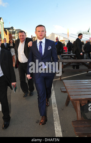 Wayne Rooney Liverpool Journée à John Smith's Grand National à Aintree Hippodrome Festival Liverpool Angleterre - 12.04.12 Banque D'Images