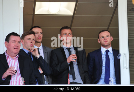 Wayne Rooney Liverpool Journée à John Smith's Grand National à Aintree Hippodrome Festival Liverpool Angleterre - 12.04.12 Banque D'Images