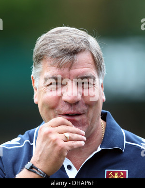 Sam Allardyce, West Ham United Manager smiling lors d'un match pré saison à Wycombe Wanderers Banque D'Images