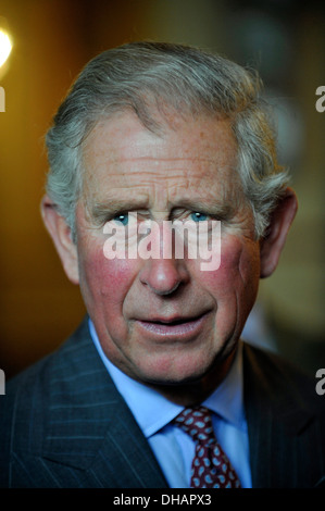 Son Altesse Royale le Prince Charles, photographiés lors d'une visite à Dumfries House, en Écosse, en octobre 2013. Banque D'Images