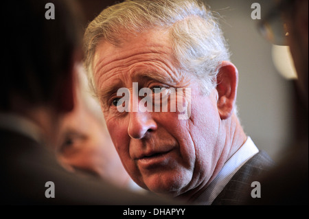 Son Altesse Royale le Prince Charles, photographiés lors d'une visite à Dumfries House, en Écosse, en octobre 2013. Banque D'Images