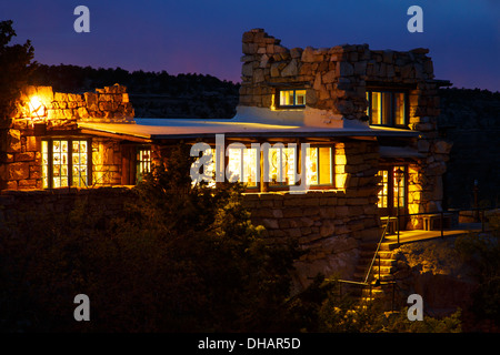 Lookout Studio Gift Store, Rive Sud, le Parc National du Grand Canyon, Arizona. Banque D'Images