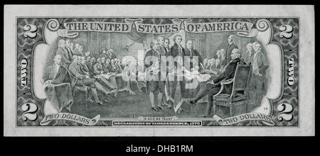 Nous joindre 2 dollar bill Banque D'Images