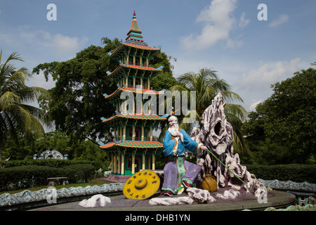 Haw Par Villa est un parc à thème à Singapour des scènes de la mythologie chinoise, le confucianisme, histoires et légendes du folklore. Banque D'Images