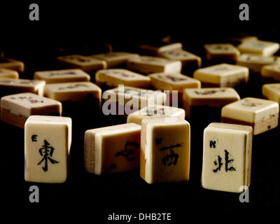 Jeu mahjong chinois Banque D'Images