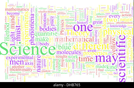 Nuage de mots basé sur James Clerk Maxwell Banque D'Images