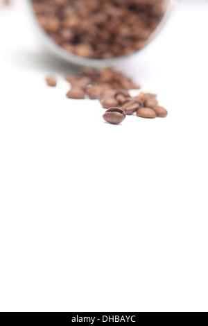 Grains de café dans un bocal de verre Banque D'Images