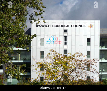 Ipswich Borough Council bureaux sur le côté sud de Russel Road Banque D'Images