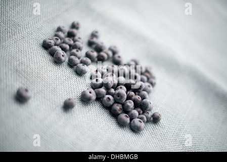 Les fruits frais biologiques. Les bleuets. Banque D'Images