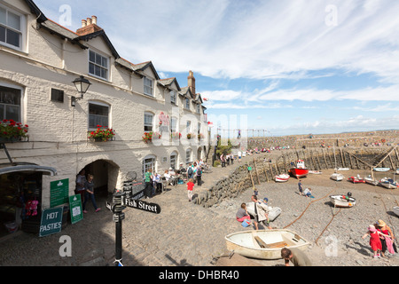 Red Lion Hotel à Clovelly, un beau village de pêcheurs dans le Devon, Angleterre, Banque D'Images