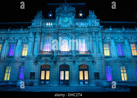 Jour de Fête des Lumières, "Fete des Lumieres', Lyon, Rhône, Rhône-Alpes, France. Banque D'Images